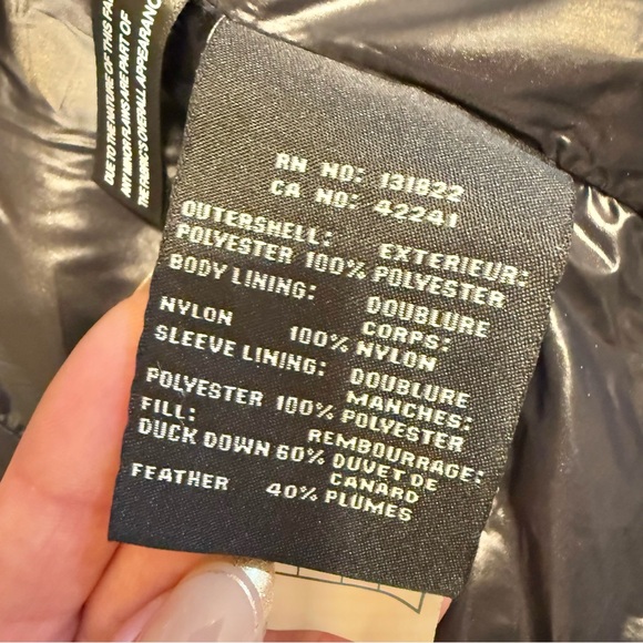 S13 by Sam Women's Kylie Hooded Waterproof Medium Puffer Down Coat Metallic Blue - Picture 11 of 17